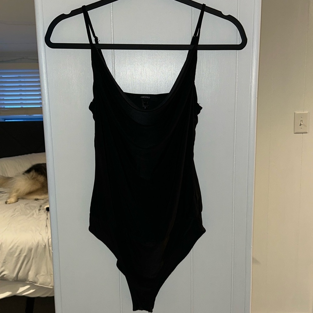 Silky scoop neck bodysuit